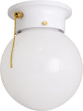 Design House 1-Light Flush Mount Ceiling Light - Classic Opal Globe