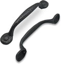 10 Pack Rustic Black Hammered Cabinet Pulls - Vintage Kitchen Hardware