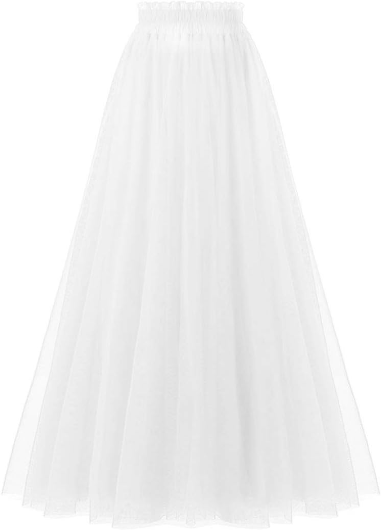 OBBUE Women's A Line Tulle Party Evening Tutu Skirts Review