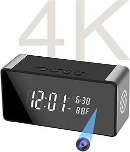 Spy Camera WiFi Hidden Camera Alarm Clock for Home Security