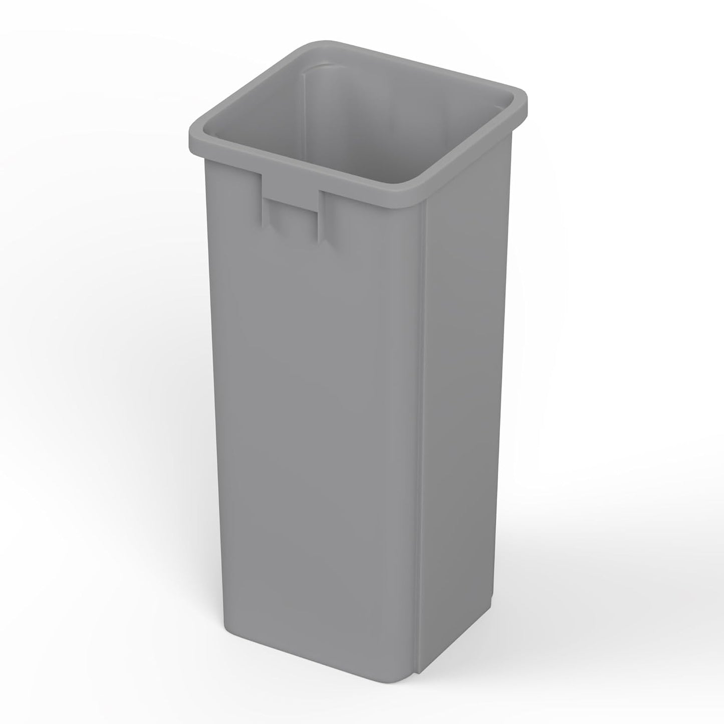 23 Gallon Gray Square Commercial Trash Can for Any Environment