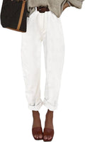 EVALESS Womens Baggy Jeans High Waisted Stretchy Boyfriend Barrel cut
