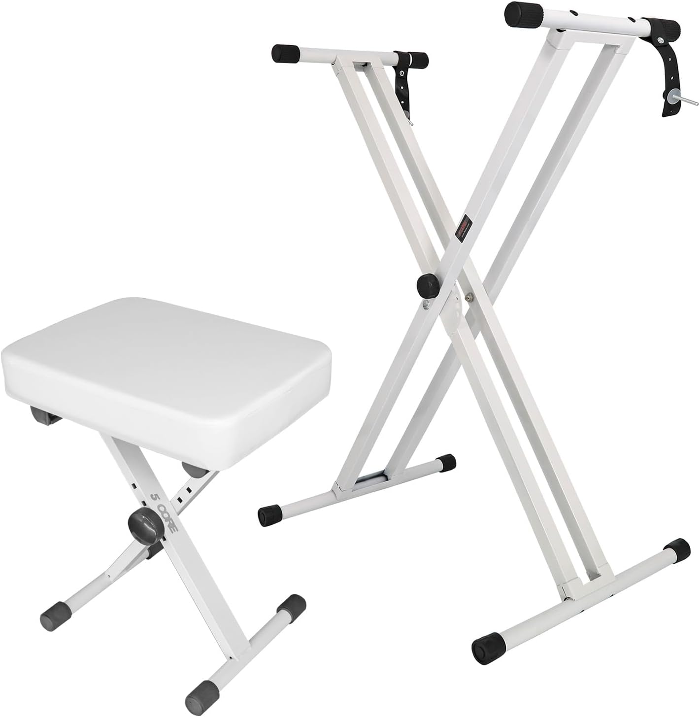 5Core Adjustable Keyboard Stand and Piano Bench Set for Comfort