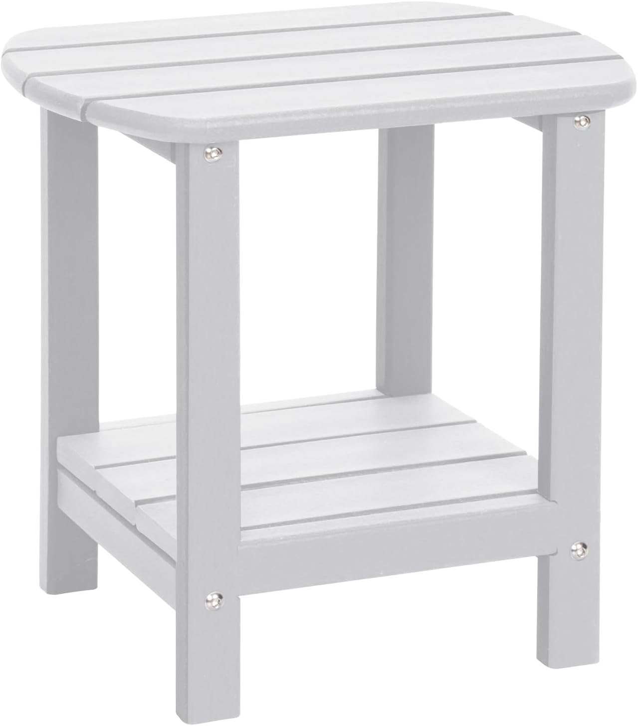 Outdoor Side Table 2-Tier HDPE Patio Table for Any Space