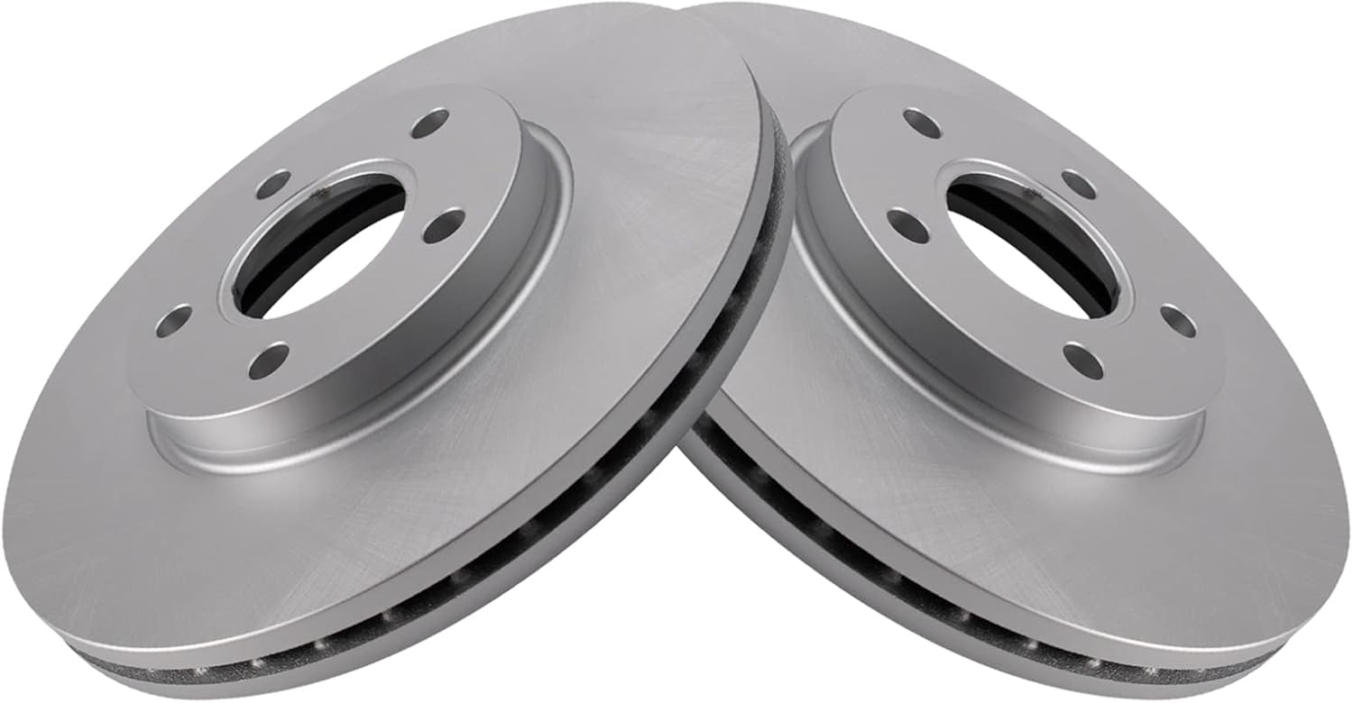 TRQ Front Brake Rotors Set Vented Premium G-Coated for Transit