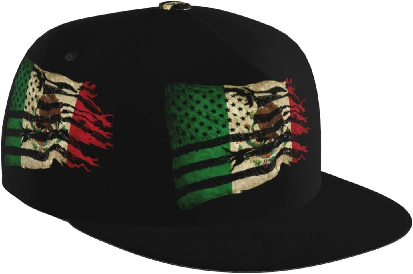 Mexican American Flag Snapback Gaming Hat by Zusolf