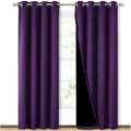 Blackout Curtains with Black Liner Backing - Thermal, Noise Reducing