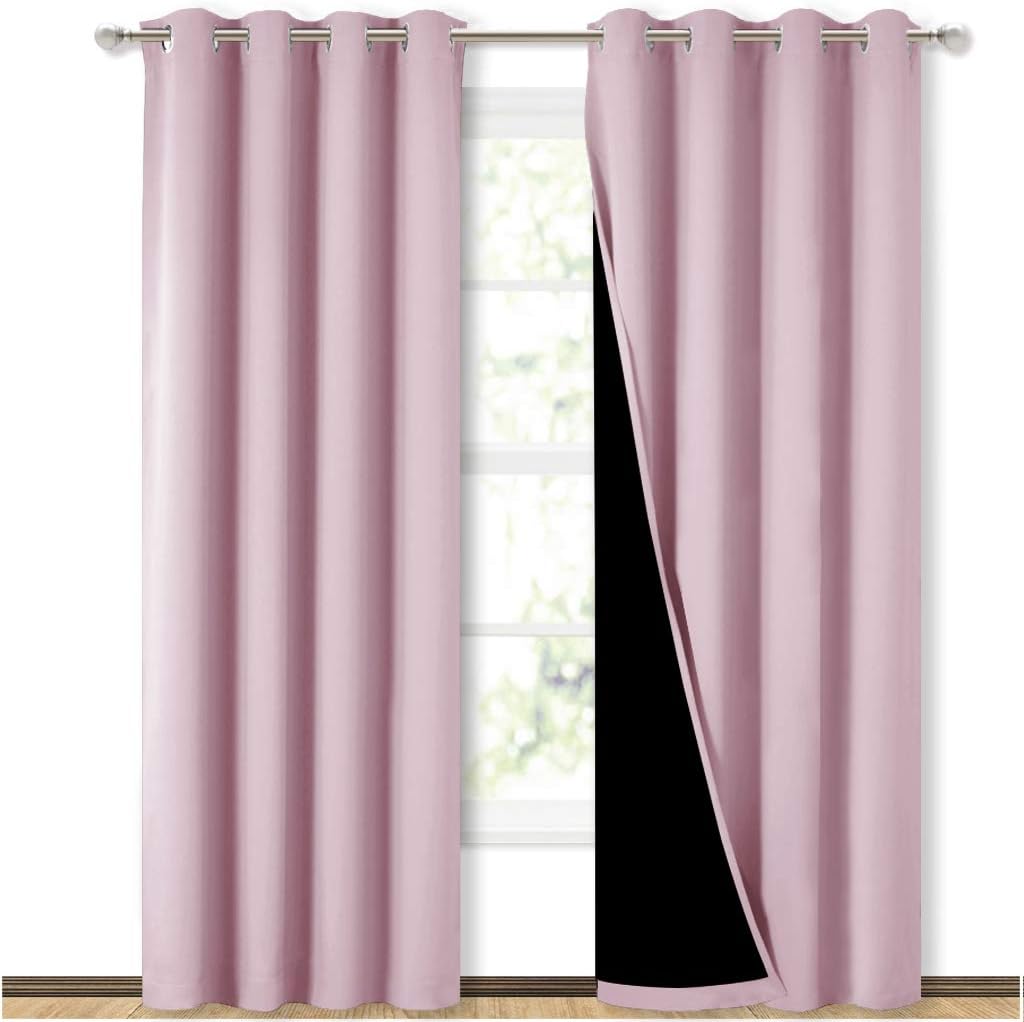 NICETOWN 100% Blackout Window Curtain Panels for Nursery