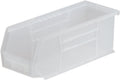 AkroBins Plastic Stackable Storage Bins 12-Pack - Clear Space Saving