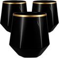 40 Count Diamond Stemless Plastic Wine Glasses 12 oz - Black Matte