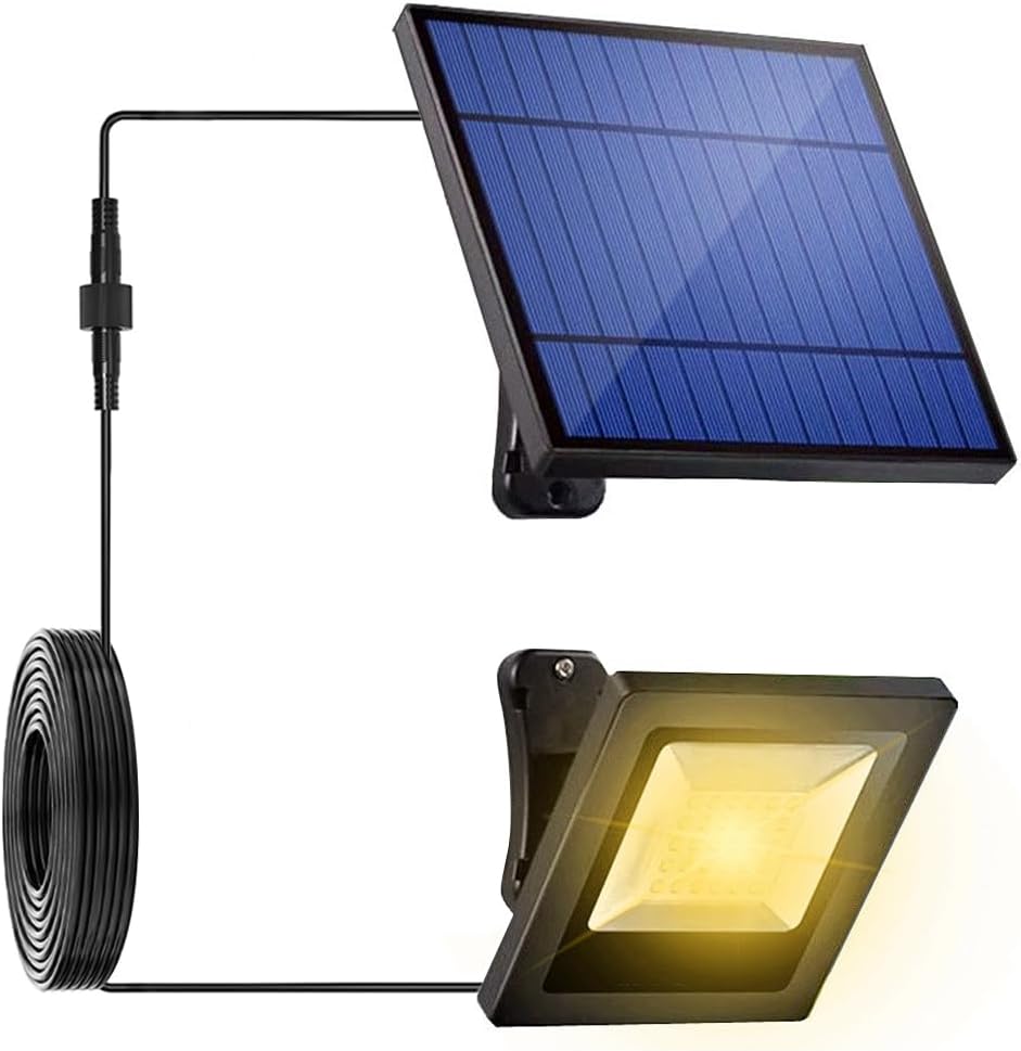 Solar Lights Outdoor with 16FT Cable for Dusk to Dawn Use