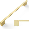 Brushed Gold Cabinet Pulls 6.25 in 10 Pack - Solid Zinc Hardware
