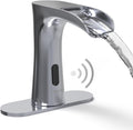 PRIMSOPH Waterfall Motion Sensor Touchless Bathroom Sink Faucet