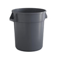 20 Gallon Gray Round Commercial Trash Can - Durable, Space-Saving