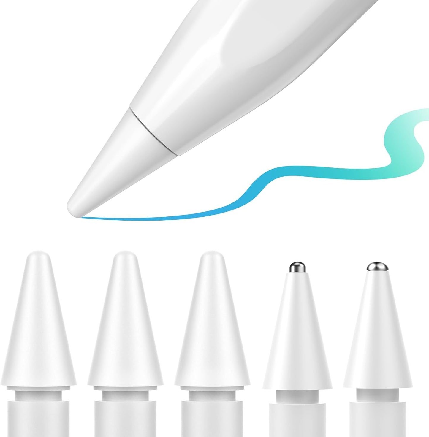 TiMOVO Metal Fine Point Pencil Tips - 5 Pack