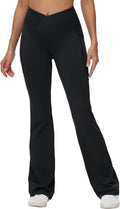 baleaf V Crossover Flare Leggings with Pockets (Style ZLNQ)