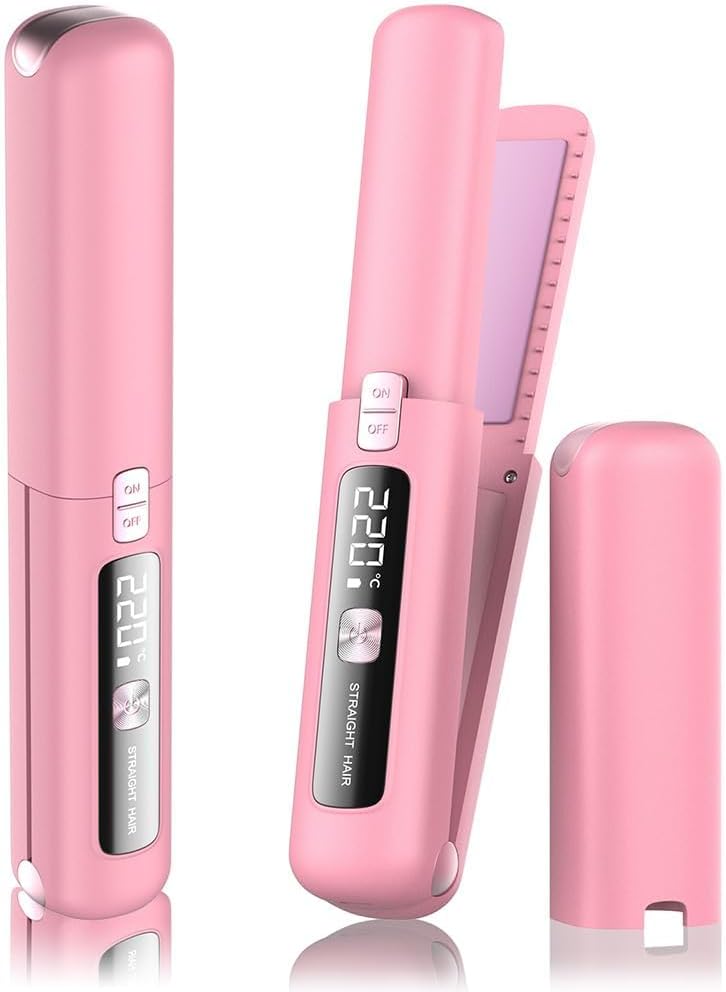 Cordless Hair Straightener and Curler 2 in 1 Mini Lightweight