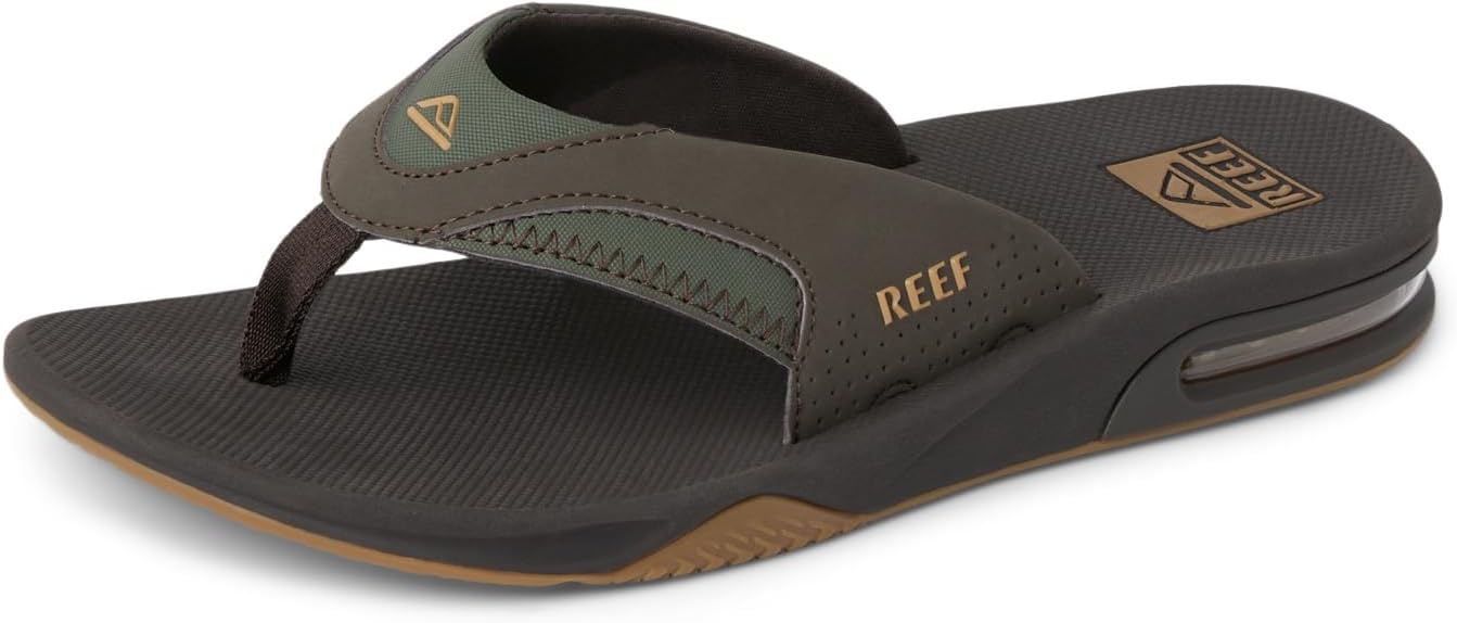 REEF Men's Fanning Bottle Opener Flip Flops for Ultimate Comfort