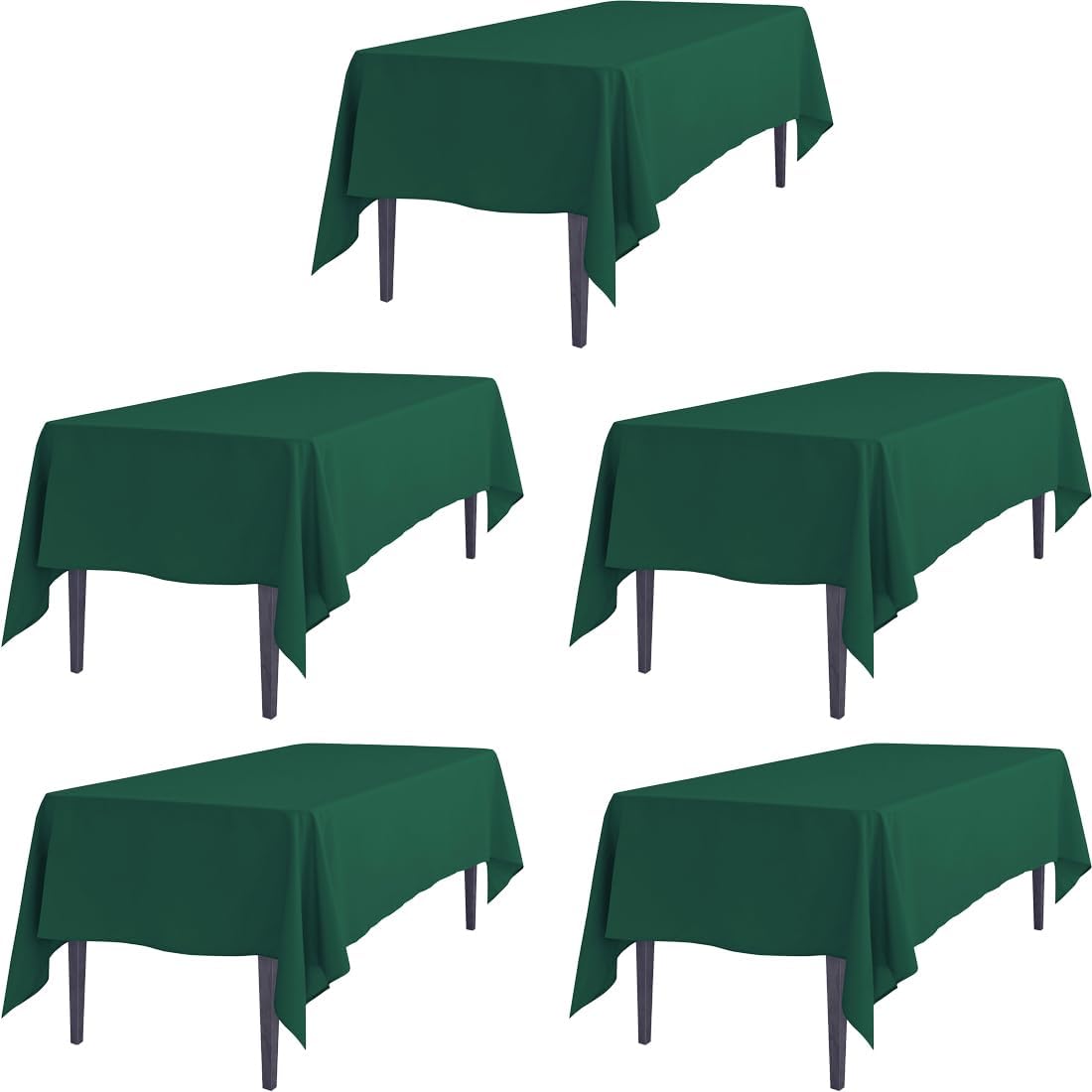 Hunter Green Rectangular Tablecloths for 6ft Banquet Tables