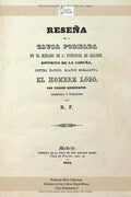 Resena de la causa contra Manuel Blanco Romasanta, el Hombre Lobo