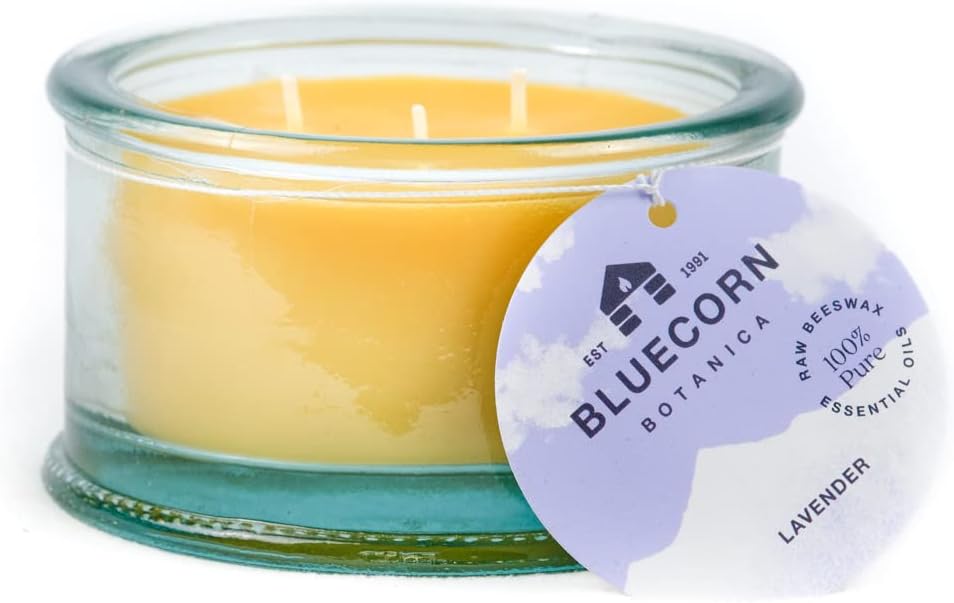 Beeswax Candle with Lavender Essential Oil - 3-Wick Natural