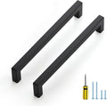 Square Cabinet Pulls 7-1/2 in Matte Black - Durable Kitchen Handles