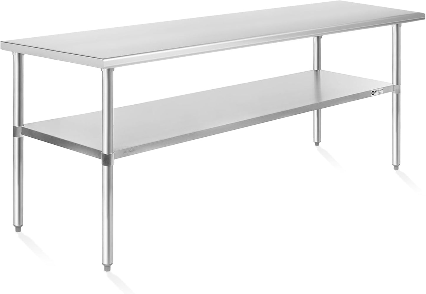 KUTLER Stainless Steel Table 30 x 72 Inches for Commercial Use