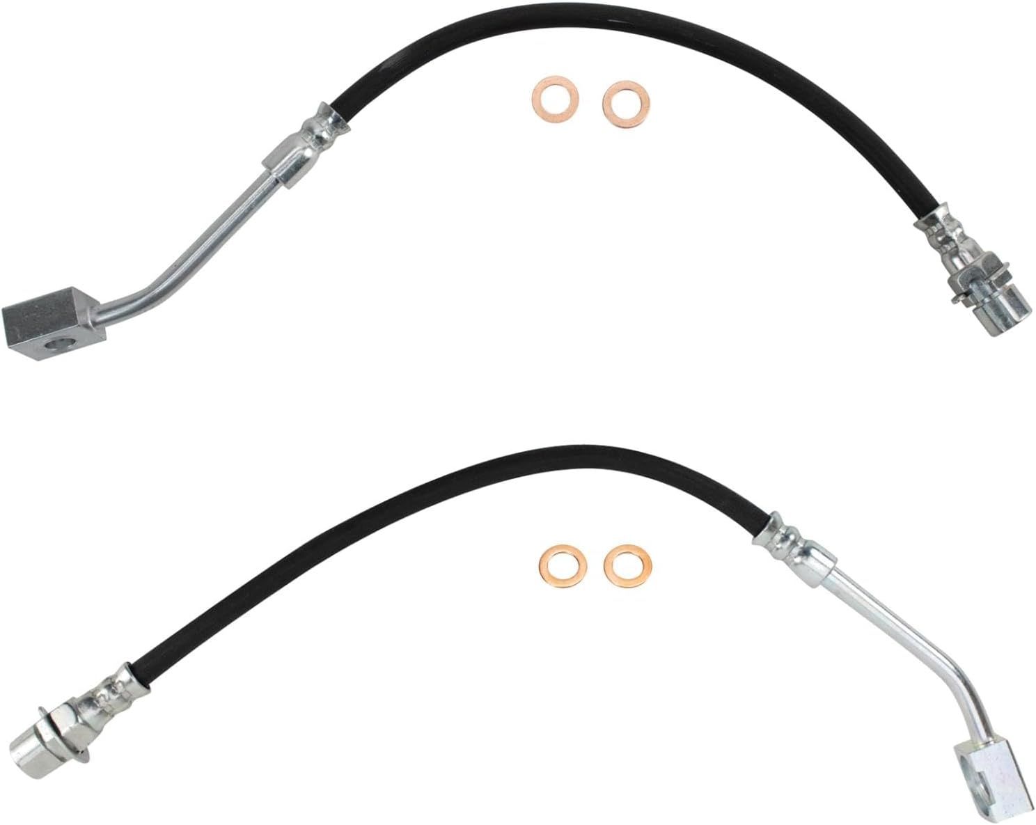 TRQ Front Brake Hose Set for 1999-2004 Ford Mustang Models