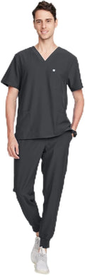 Uniforms World Louis Scrubs Set for Men - Classic V-Neck Scrub Set