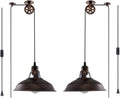 Plug in Pendant Light Industrial Pulley Pendant Lamp - Vintage Barn