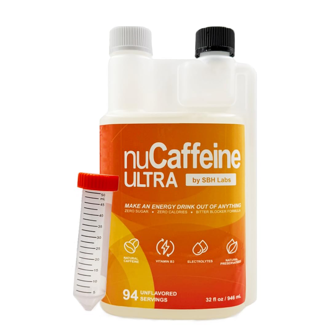 nuCaffeine Ultra Natural Energy Drink Enhancer with B3 & Electrolytes