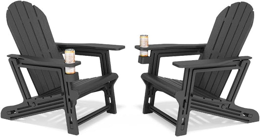 Adirondack Chairs Set of 2 with Tool-Free Assembly for Comfort