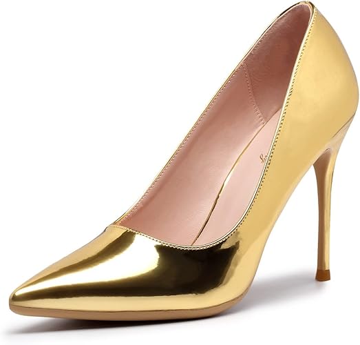 Womens Pointed Toe Slip on Stilettos for Parties and Weddings