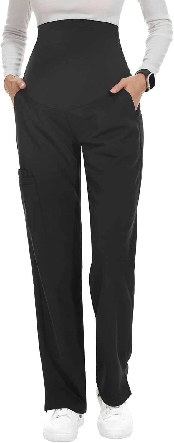 POSHGLAM Women's Maternity Scrubs Pant for Comfort and Style