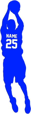 Basketball Name Decals for Boys Room 60in H x 16in W Blue