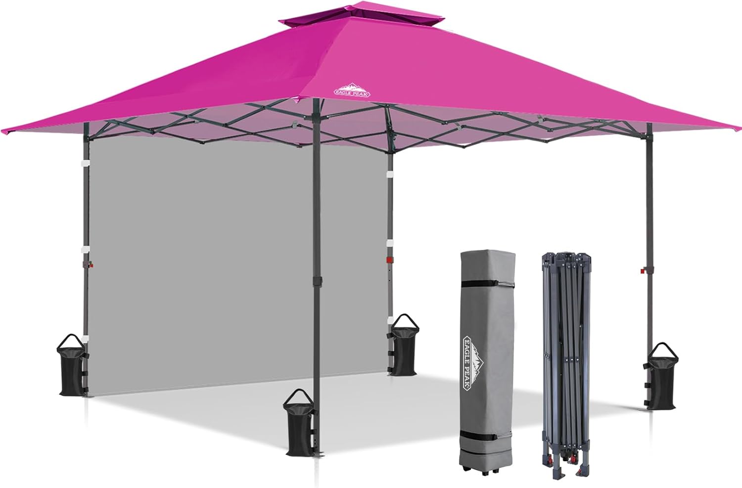 EAGLE PEAK 13x13 Pop Up Canopy Tent with One Wall for Shade