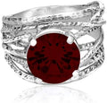 925 Sterling Silver Wrap Ring with Prong Set Cubic Zirconia - Vintage