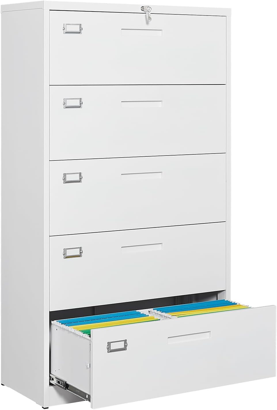Lateral Filing Cabinet with Lock for Home Office Storage