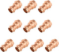 Pack of 10 Copper Press Fit Coupling Fittings for Plumbing