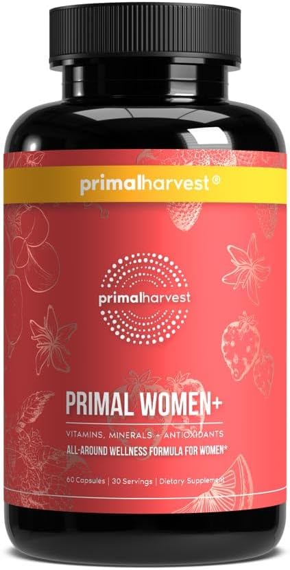 Primal Harvest Women+ Multivitamin for Energy and Immunity