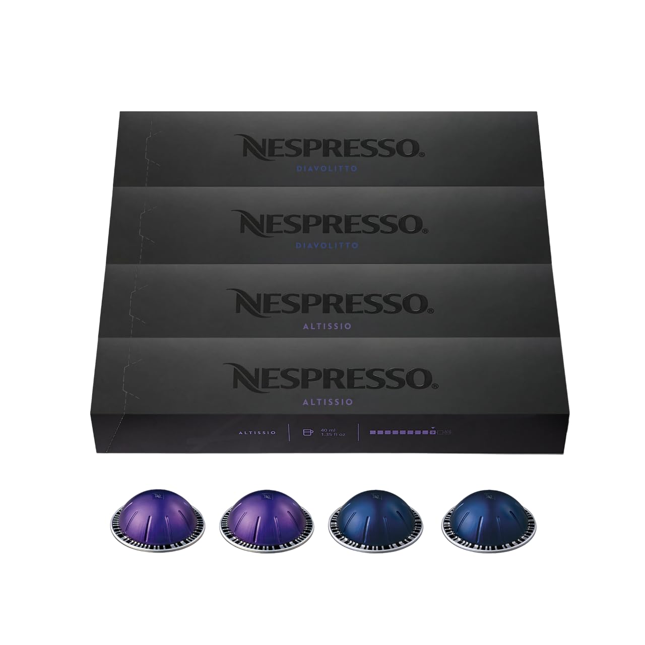 Nespresso Vertuo Espresso Variety Pack, 40-Count Pods - Bold Flavors