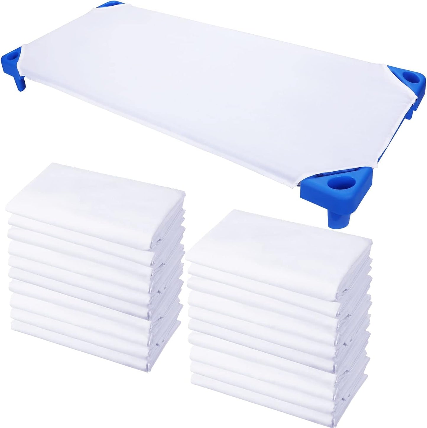 Macarrie 20 Pcs Daycare Cot Sheets for Toddler Comfort