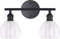 Bathroom Light Fixtures 2-Light Black Vanity Wall Light - Soft White