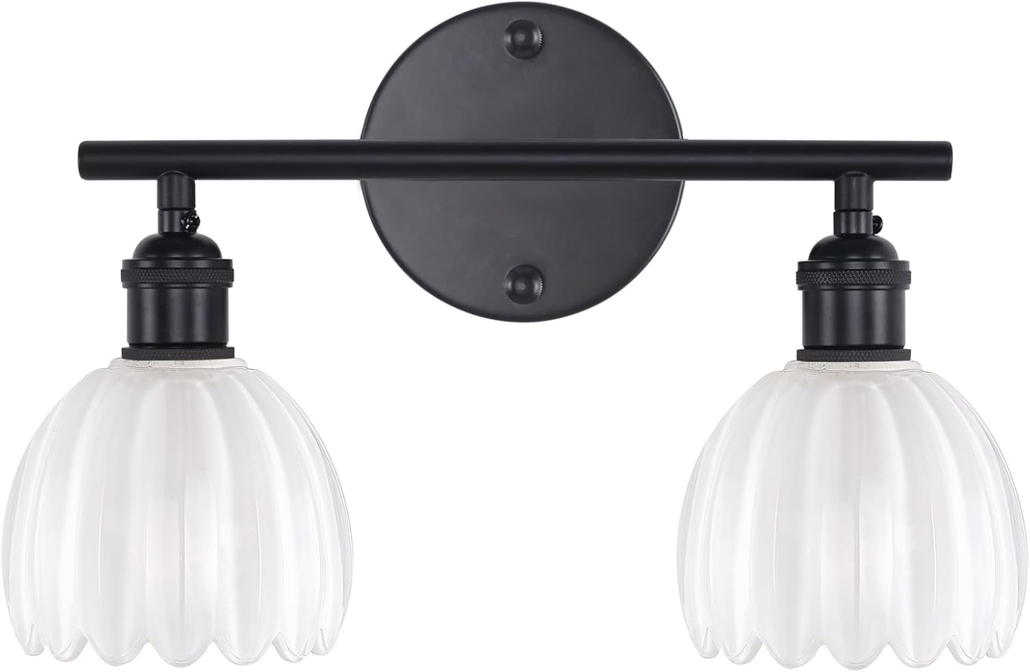 Bathroom Light Fixtures with White Tulip Glass Shade for Style