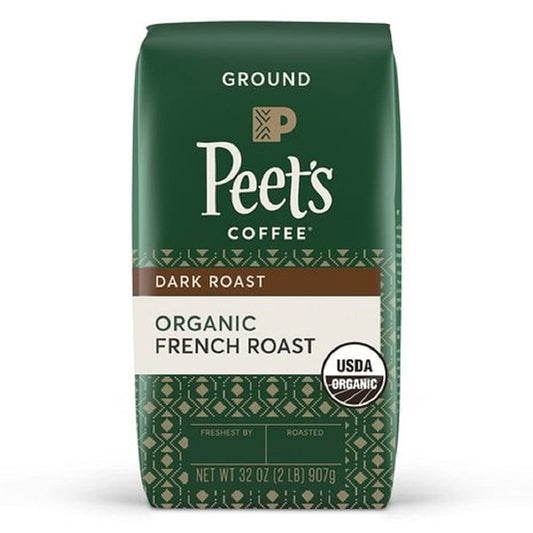 PEET'S Organic French Roast: Bold 32 Oz Ground