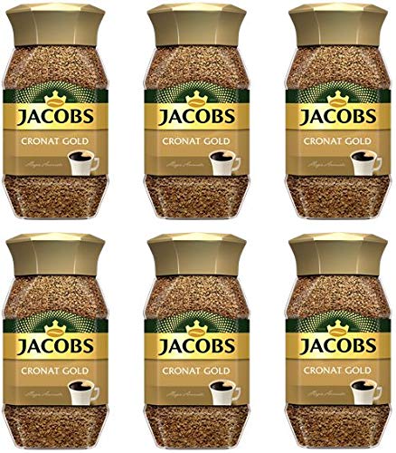 Jacobs Cronat Gold Instant Coffee 200g x 6 - Rich Flavor
