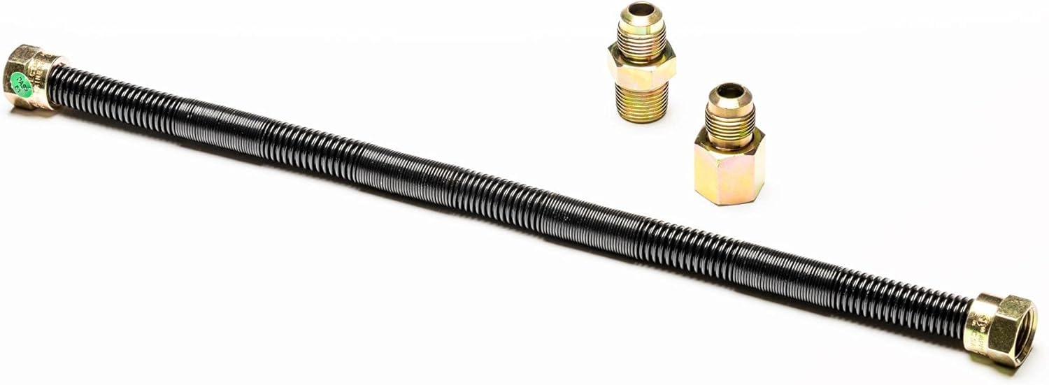 30ft' x 1/2ft' High Capacity Gas Flex Line for Fire Pits & More