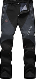 Men's Snow Pants Waterproof Insulated Fleece Lined Ski Hiking