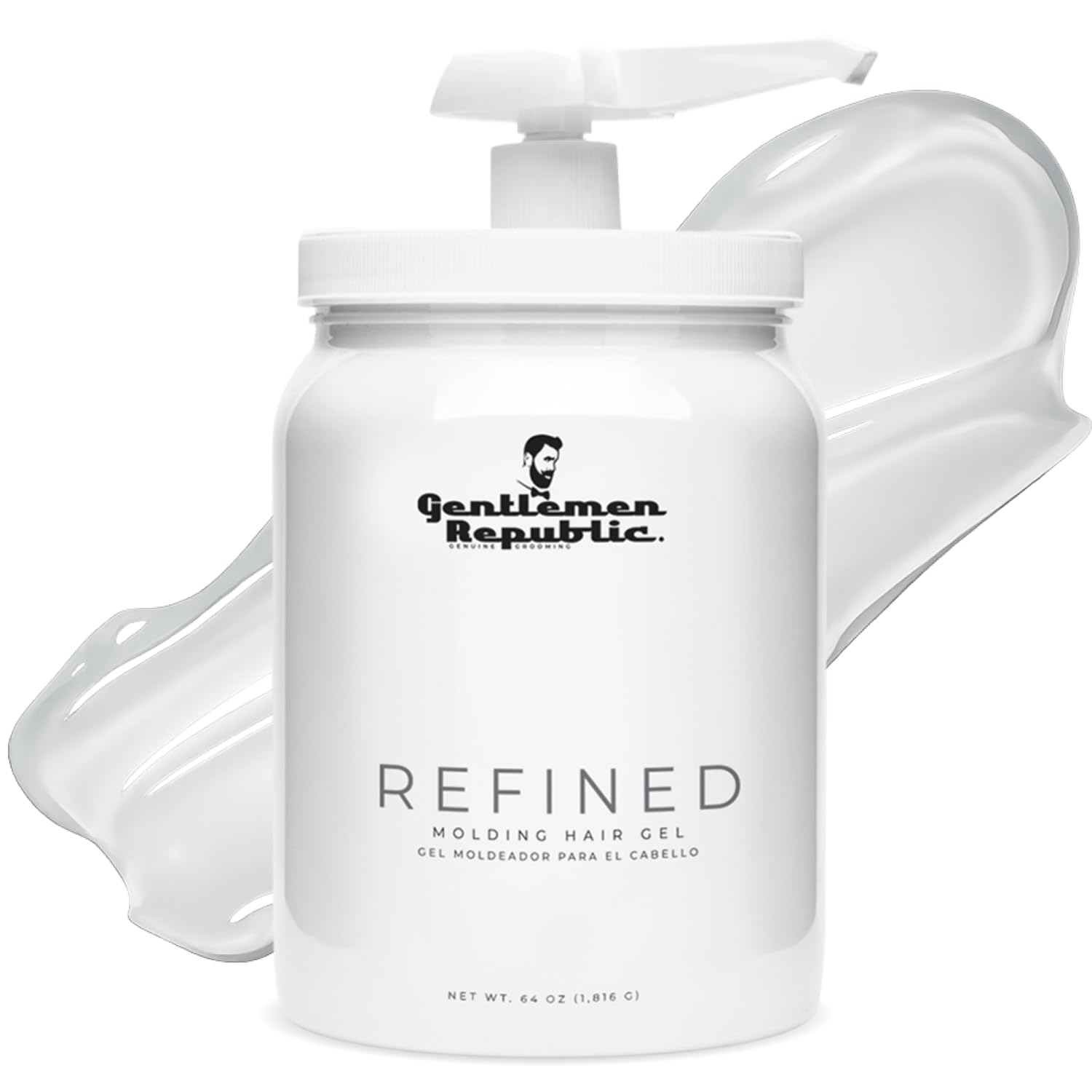 Refined Men's Hair Gel for Strong Hold and High Shine Finish