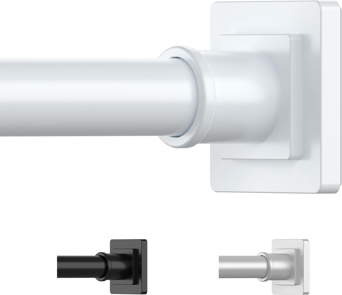 Adjustable Non-Slip Tension Shower Rod - No Drill Installation